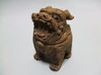 木彫　獅子香炉　（薬師寺伝来）　益田鈍翁　箱　森川如春　旧蔵　高さ　14cm