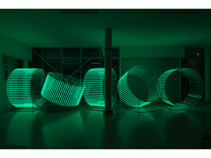 玉山拓郎　"Static Lights: Tilt and Rotation" EASTEAST_TOKYO　展示風景