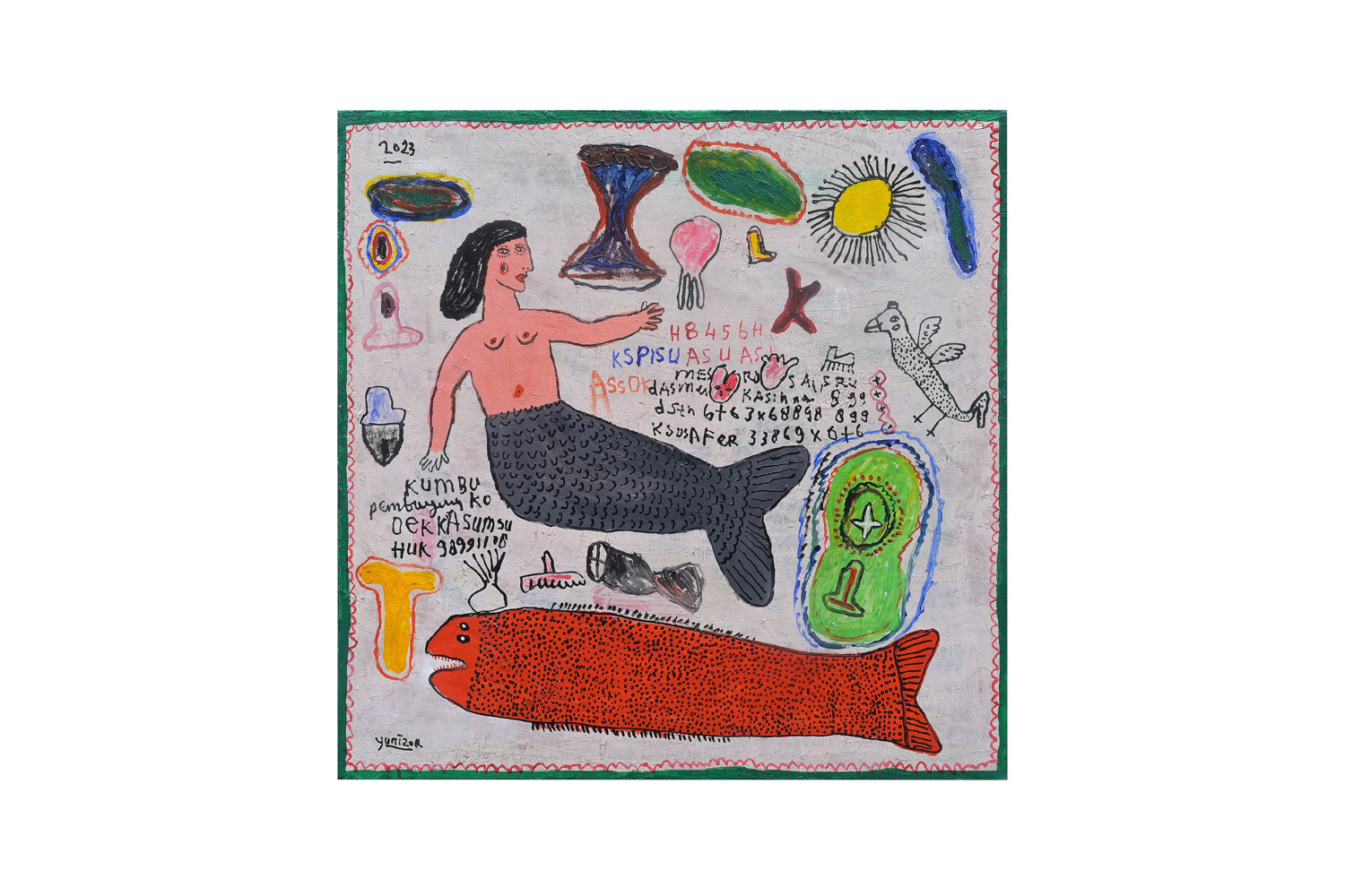 © Yunizar, Putri Duyung dan Ikan Merah (Mermaid & Red Fish), 2023, Courtesy of Gajah Gallery