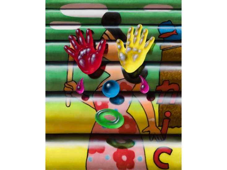 Christian Rex van Minnen　Red and Yellow Hand Eyes　2021