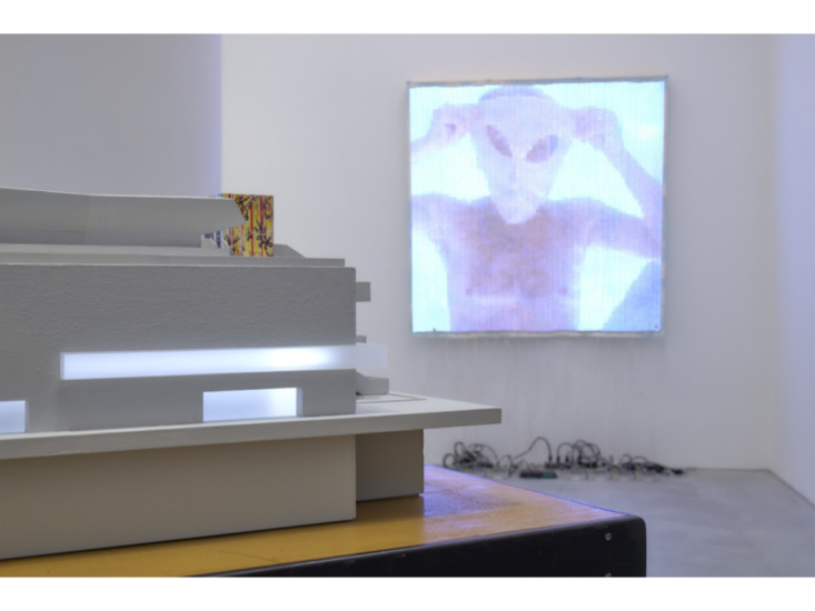 荒川ナッシュ医　"Here Comes a Cohort, Through the Wind Tunnel"　展示風景