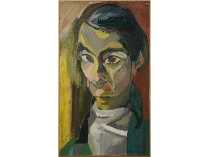 毛利眞美　自画像　1952