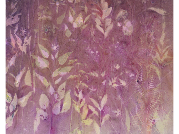 Sam Falls　"Hit the ground running (detail)"　2023