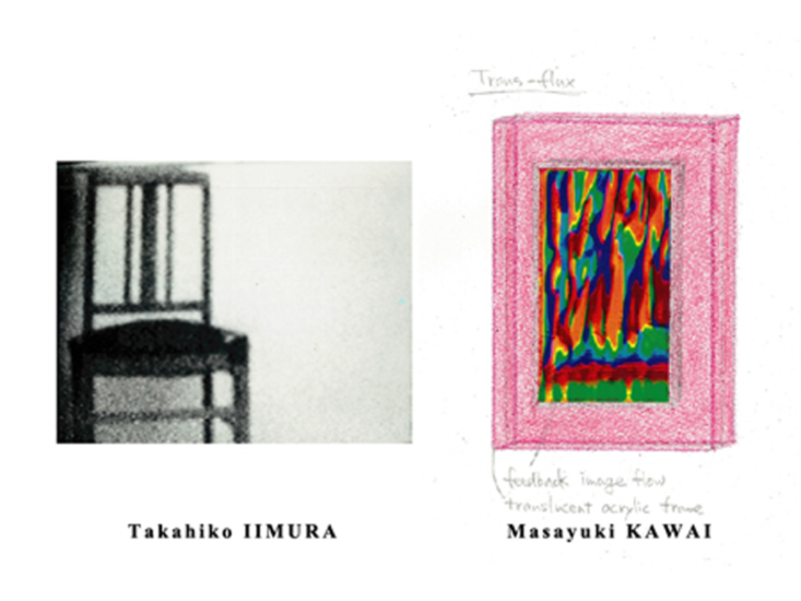 Left）飯村隆彦　A Chair and the Projected　2019<br/>Right）河合政之　Trans-flux no.1　2019