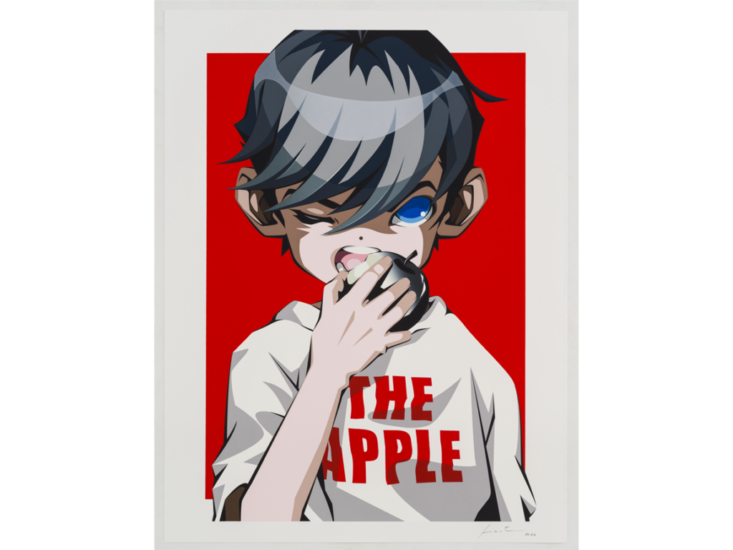 松浦浩之　THE APPLE (silkscreen) (Edition 136)　2020