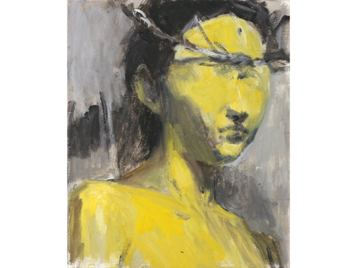 川田龍　untitled（泥/黄1）　2023