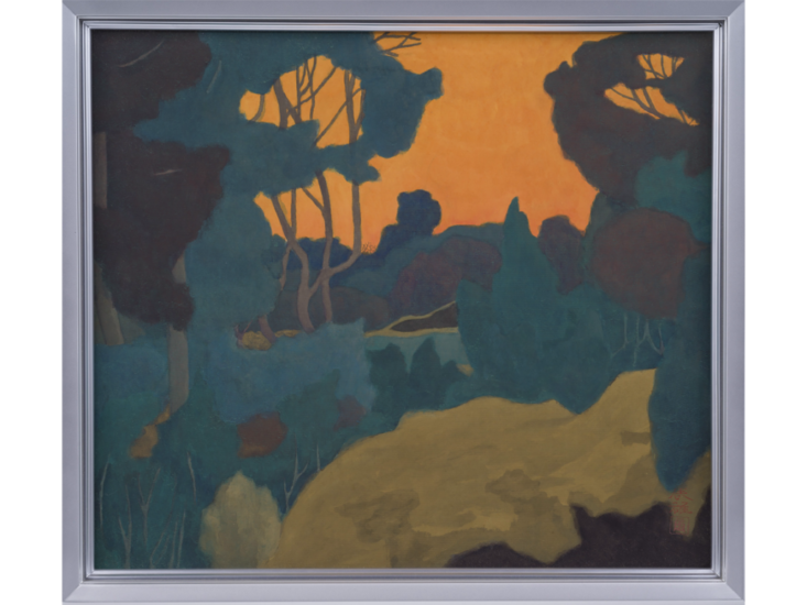 髙山辰雄　夕影　Circa 1956