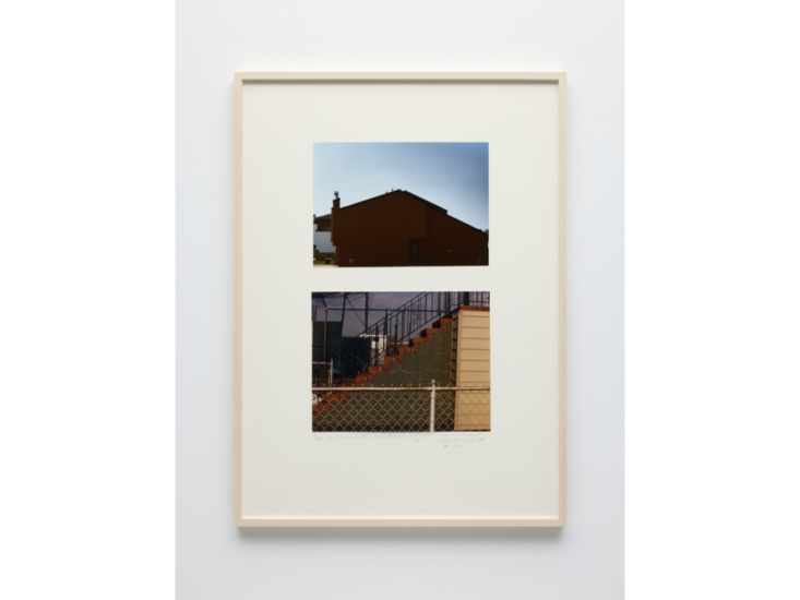 Dan Graham　"Site View of Two Tract "2 House Home" Units, Staten Island, N.Y. / Steps and Surrounding Houses From Backyard, Bayonne, N.J."　1978/1975