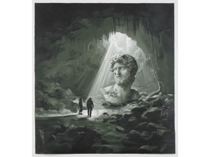 Daniel Arsham　Cenote with Members from the Future　2024