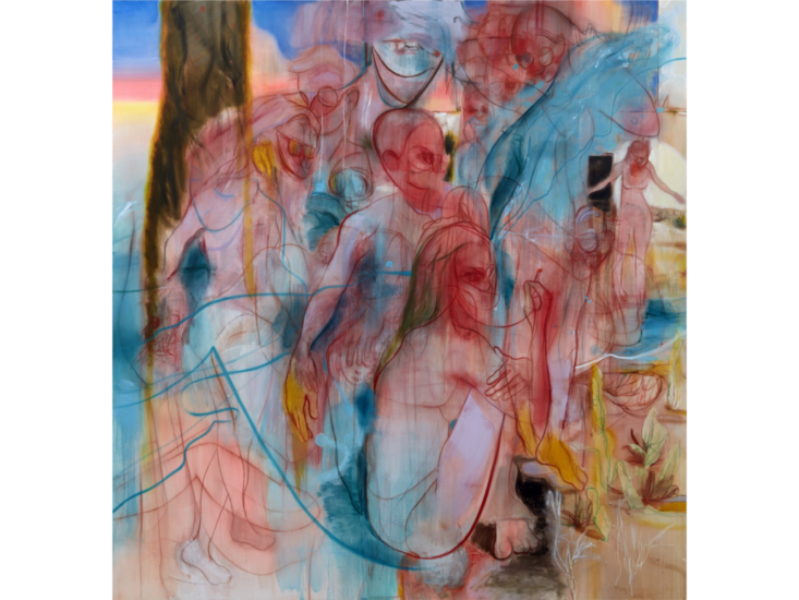 Nigel Cooke　Sunset Bathers　2018