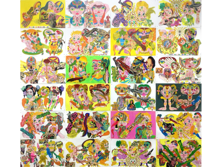 田名網 敬一　「奇跡の図譜」シリーズ　2016-2018