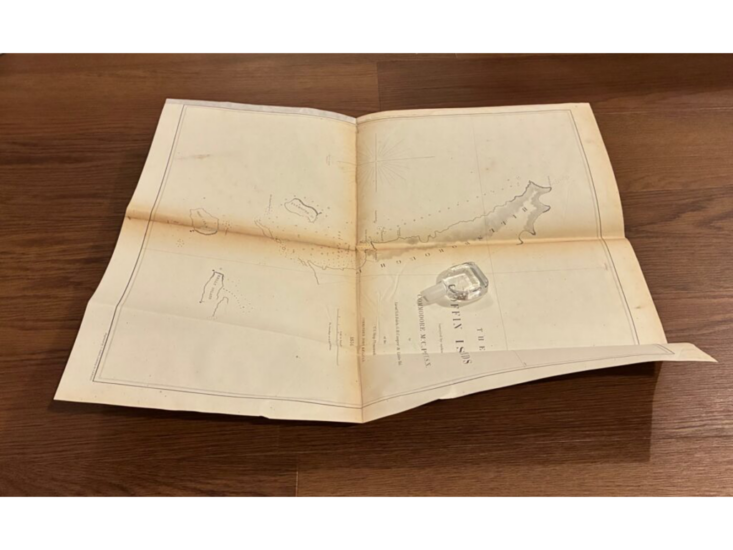 臼井良平　Untitled (Nautical chart)　2025