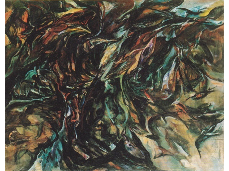 宇佐美圭司　ヴィリジャン、群れをなして No.5　1960