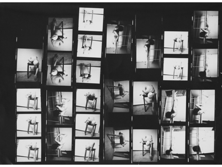 Contact sheet of female nudes from the floor of  Bacon's Studio, ca. 1975, Prov.