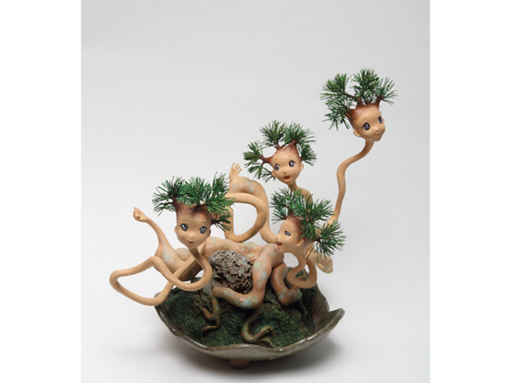 会田誠　Ai-chan BONSAI (pine / small)　2008