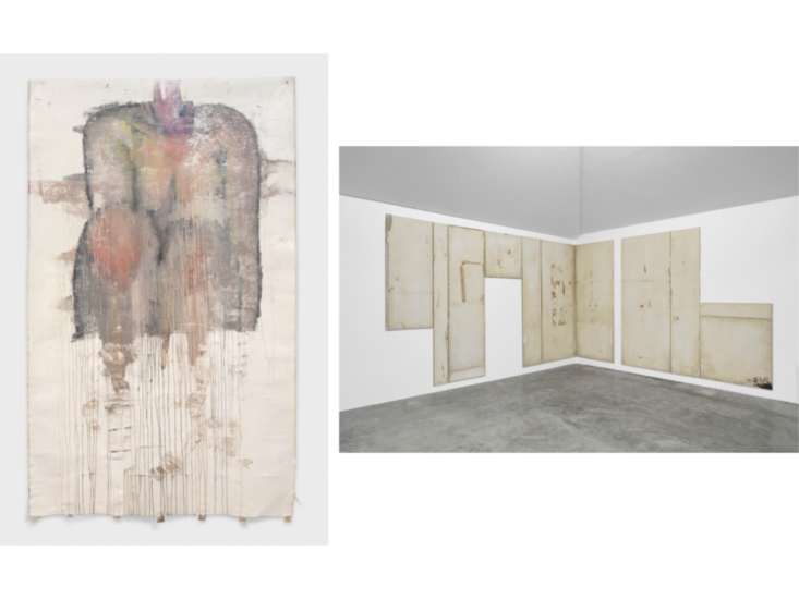 Left: Ser Serpas　Untitled　2026 / Right: Rafik Greiss　Bitter to be present　2025