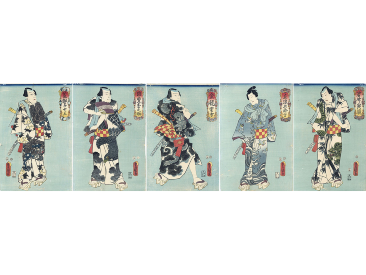 国貞　青砥稿花紅彩画（通称：白浪五人男）安政４年　1857
