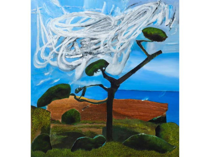 Ahn Jisan　Dancing Coluds in a Fierce Wind, a Broken Tree　2026