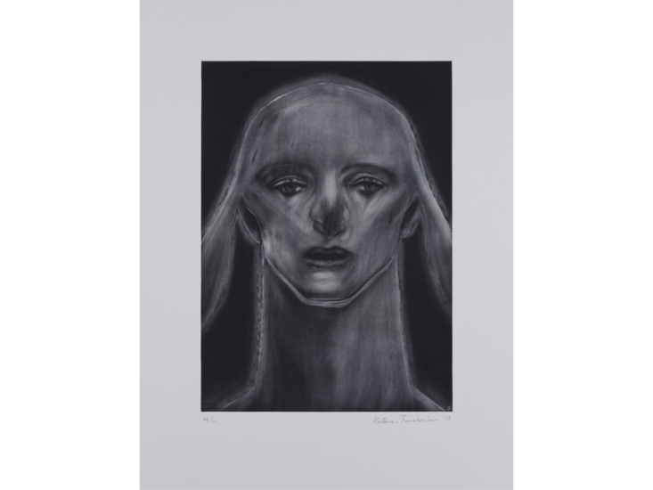 舟越桂　オーロラを見るスフィンクス　2013