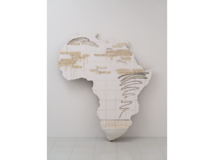 須賀啓　雨後のアフリカあるいはアメリカ垂れの地図