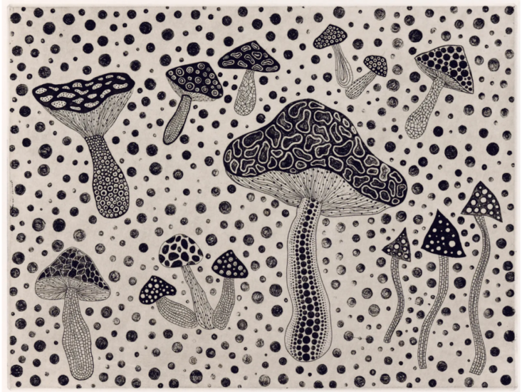 草間彌生　Mushrooms　1995