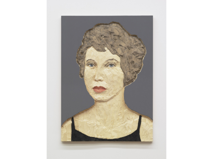 Stephan Balkenhol　head relief (woman grey)　2011